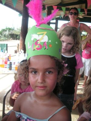 the birthday girl at the aruban donkey sanctuary